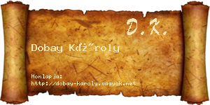 Dobay Károly névjegykártya